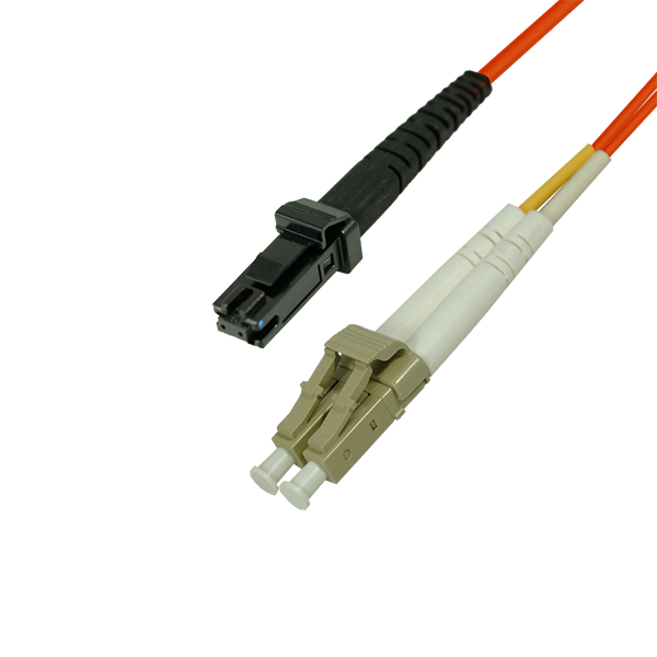 H1354-01M Duplex Multimode Fiber Optic Cable - LC/MTRJ, 62.5/125, OM1, Orange