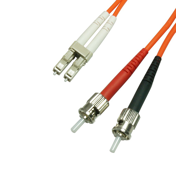 H1164-01M-50U Duplex Multimode Fiber Optic Cable - LC/ST, 50/125, OM2, Orange