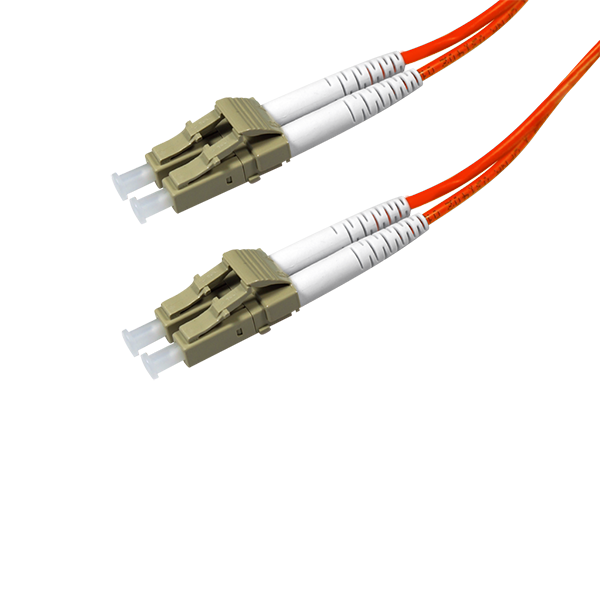 H1084-01M-50U Duplex Multimode Fiber Optic Cable - LC/LC, 50/125, OM2, Orange