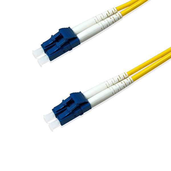 H1082-01M Duplex Single Mode Fiber Optic Cable - LC/LC, 9/125, OS1, Yellow
