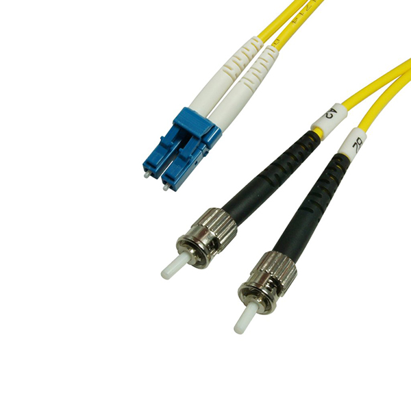 H1162-01M Duplex Single Mode Fiber Optic Cable - LC/ST, 9/125, OS1, Yellow