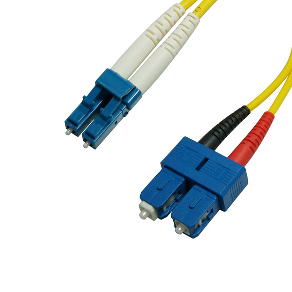 H1122-02M Duplex Single Mode Fiber Optic Cable - LC/SC, 9/125, OS1, Yellow