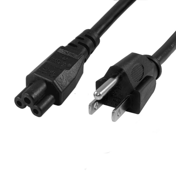 PW4D-39B-00003F Power Cord - NEMA 5-15P To C5 SJT, 18AWG X 3 125V 10A, UL/CSA ,Black